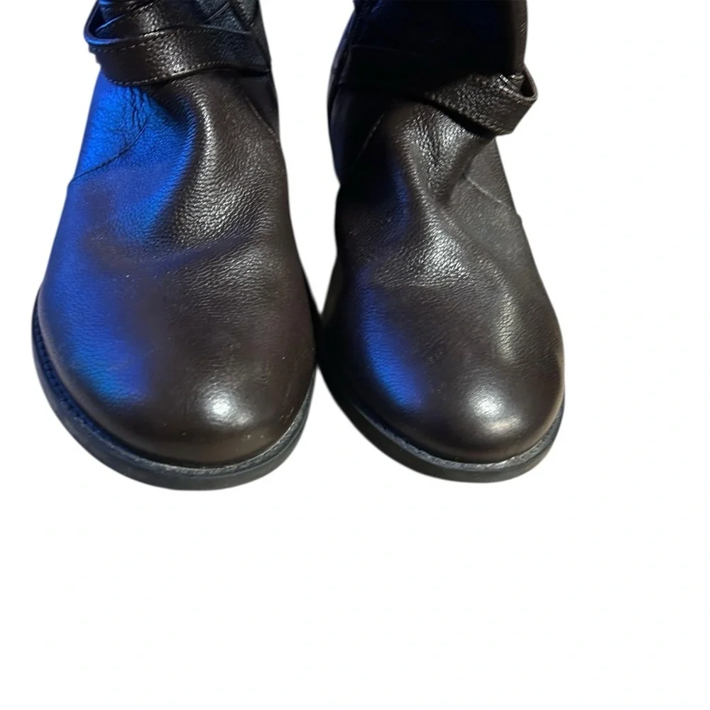 Comfortview Janis Tall Wide Calf Brown Leather Boot 9.5WW